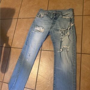 Levi's Light Blue Distressed Men's Jeans